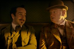 Jonjo O'Neill as "The Englishman" and Brendan Gleeson as "The Irishman" in The Ballad of Buster Scruggs, a film by Joel and Ethan Coen. Copyright Netflix